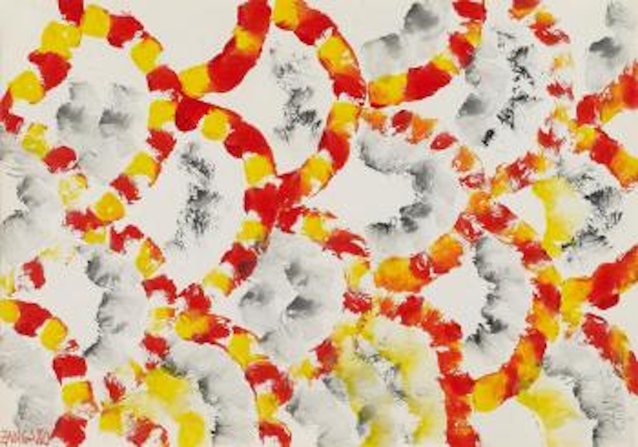 Ohne Titel (Pinselabwicklung) by Herbert Zangs