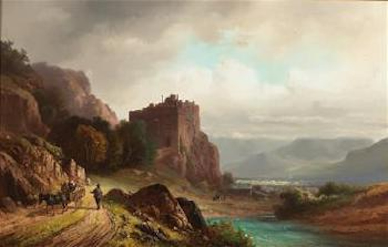 Blick auf Schloß Castellbell im Vinschgau, Südtirol by Anton Doll