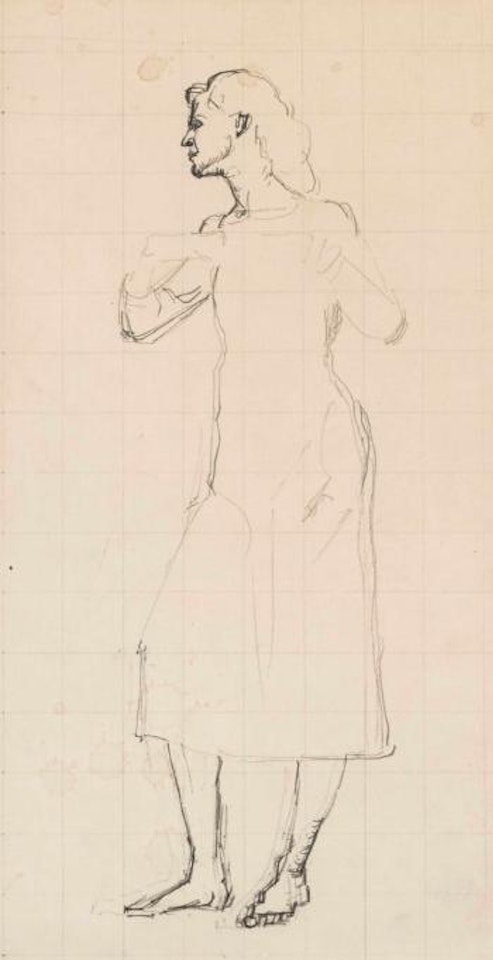 Studie zu 'Ergriffenheit' by Ferdinand Hodler
