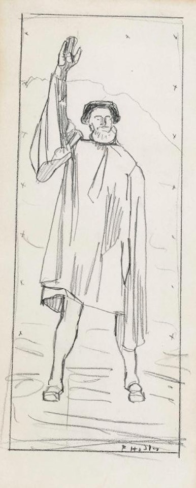 Figurenstudie zu 'Einmütigkeit' by Ferdinand Hodler
