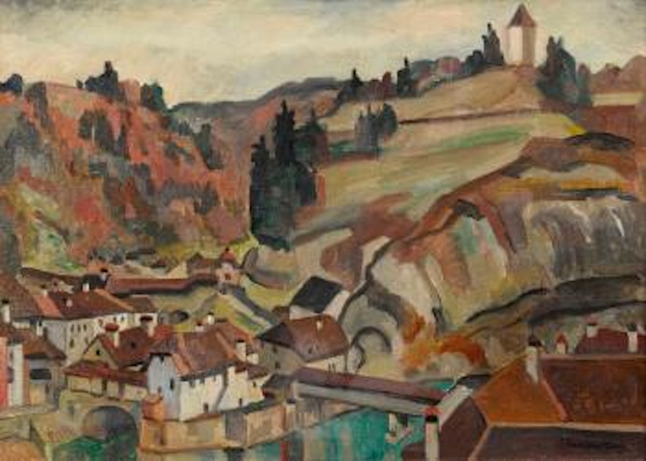 Le Gottéron et le pont de bois by Louis Vonlanthen