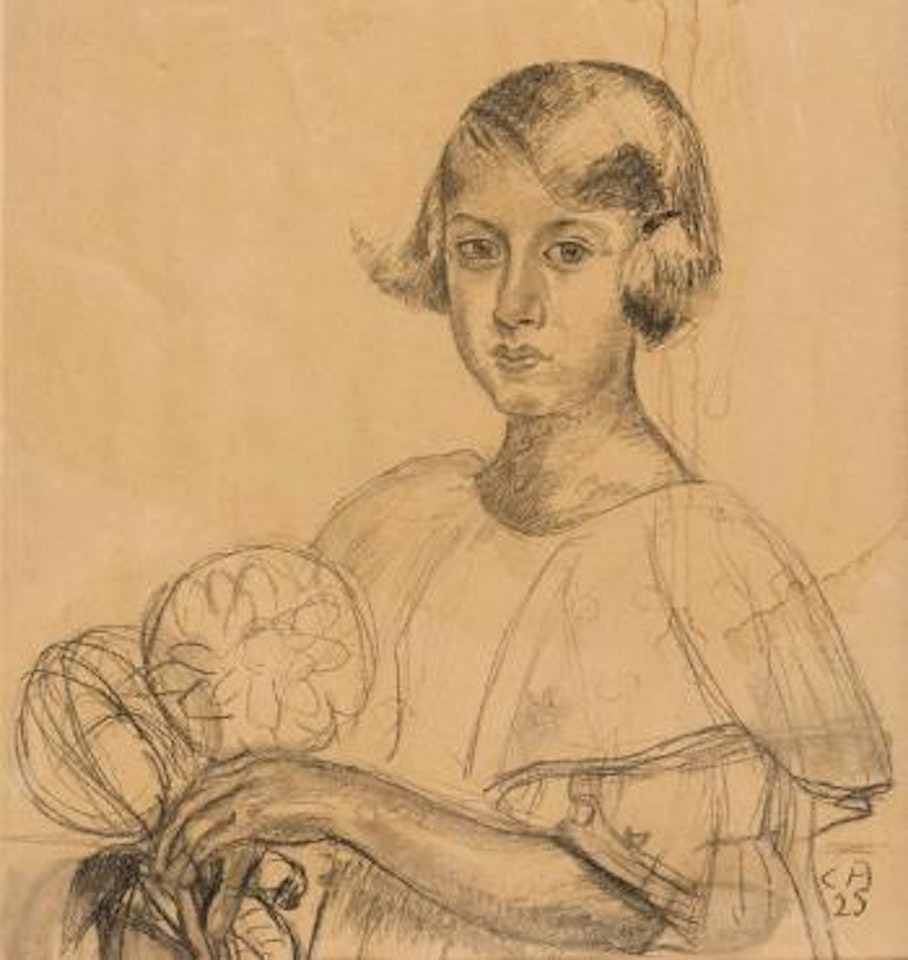 Heidi mit Blumen by Cuno Amiet