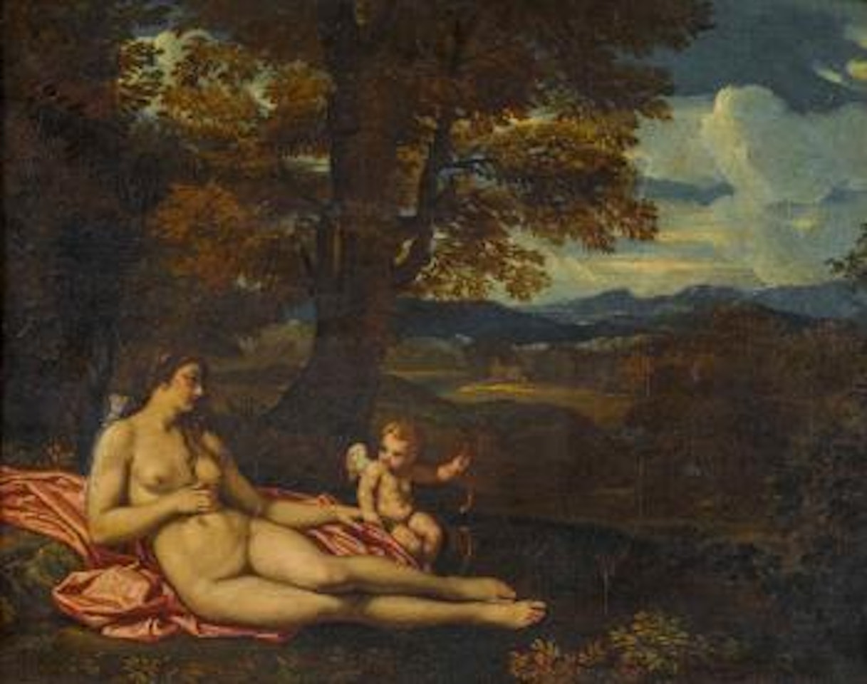 Landschaft mit Venus und Amor by Italian School
