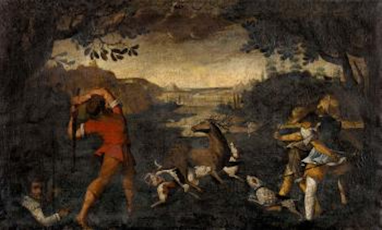 Landschaft mit Hirten und Vieh by Dutch School
