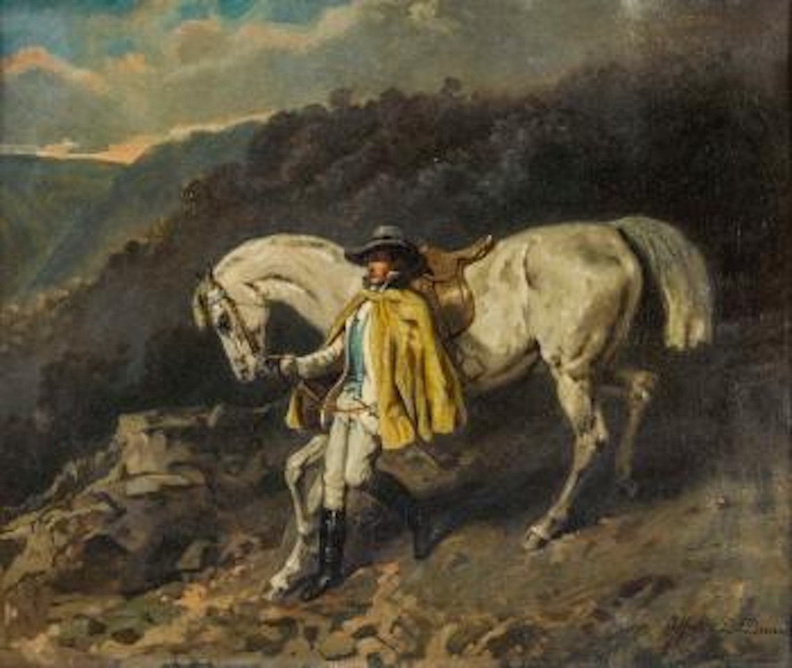 Reiter mit Schimmel by Alfred de Dreux