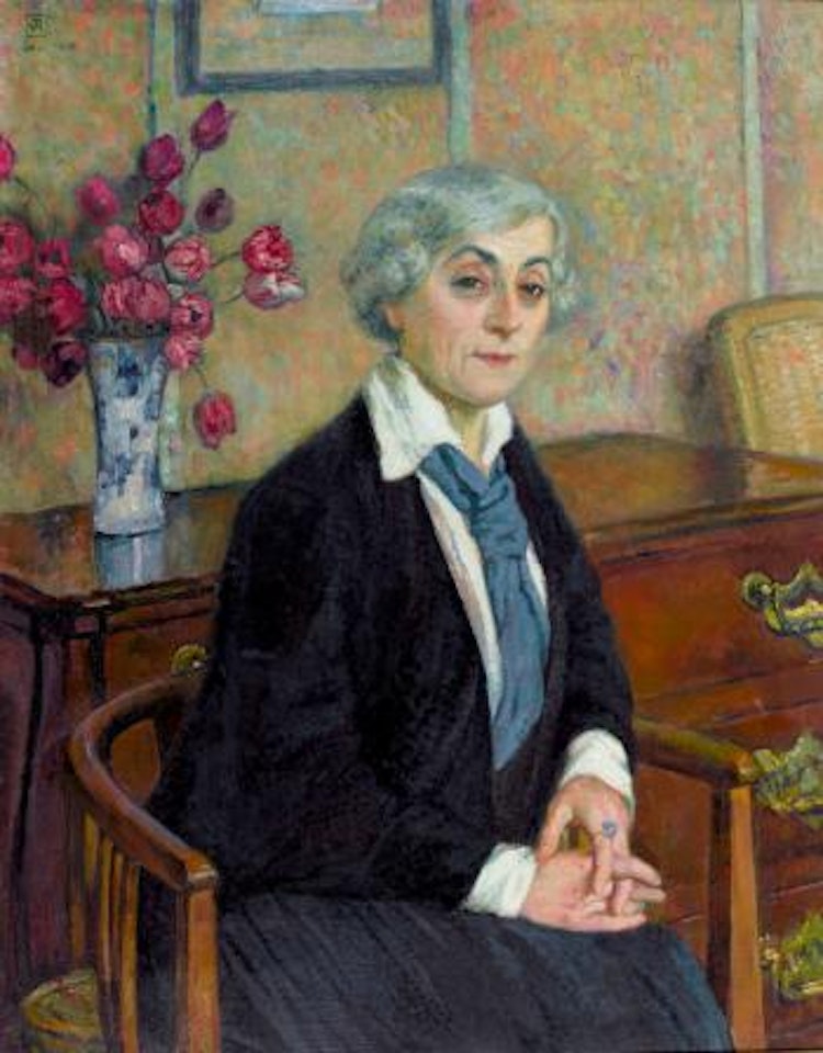 Madame van Rysselberghe aux tulipes by Theo van Rysselberghe