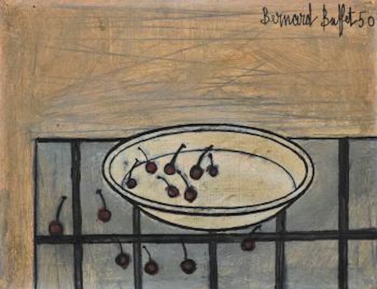 Nature morte aux cerises by Bernard Buffet