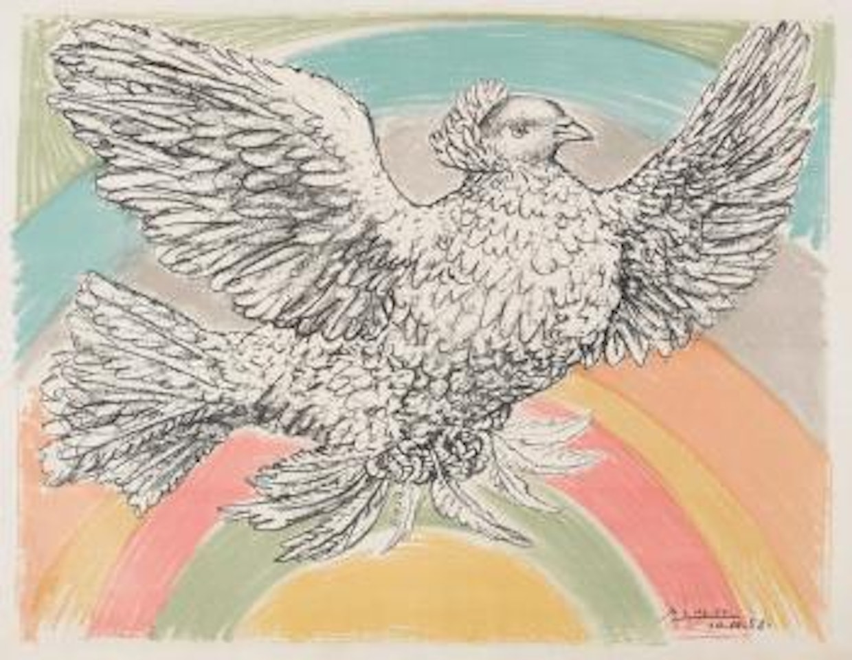 Colombe Volant by Pablo Picasso