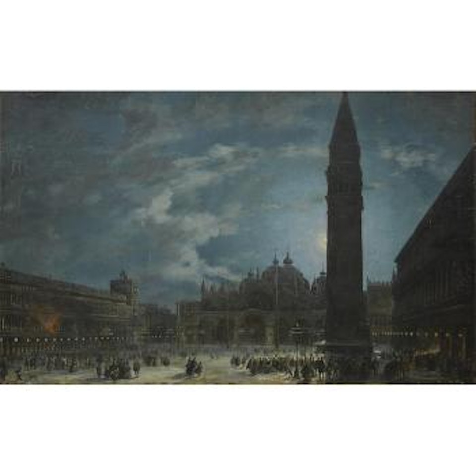 The Piazza San Marco, Venice, in the early hours of the last evening of carnival by Francesco Zanin