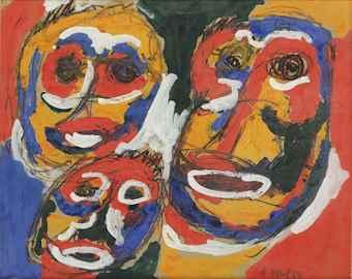 Trois Têtes by Karel Appel