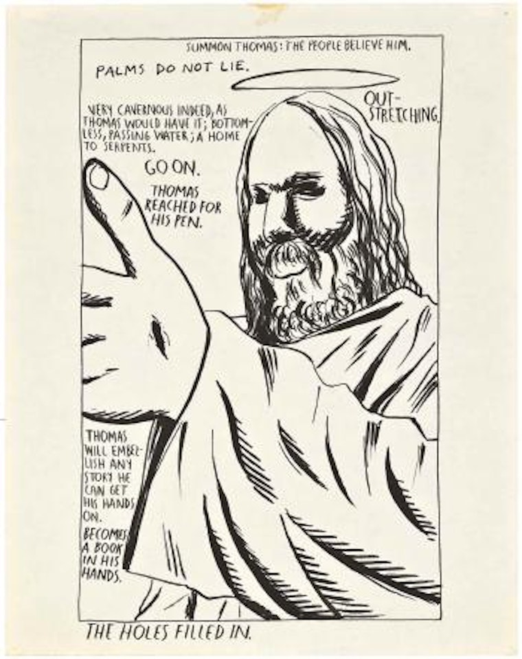 Untitled (Summon Thomas…) by Raymond Pettibon