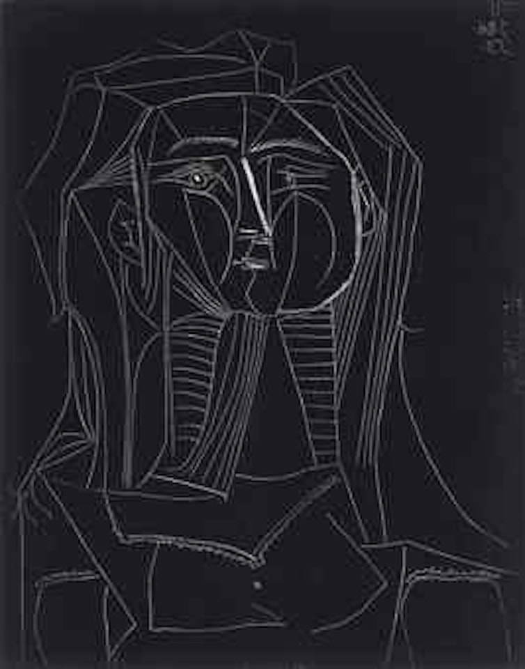 TÃªte sur Fond noir by Pablo Picasso