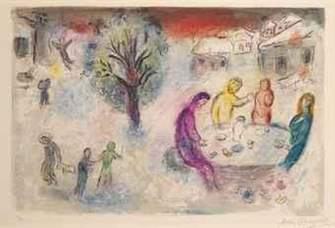 Le Repas chez Dryas, from Daphnis and Chloé by Marc Chagall