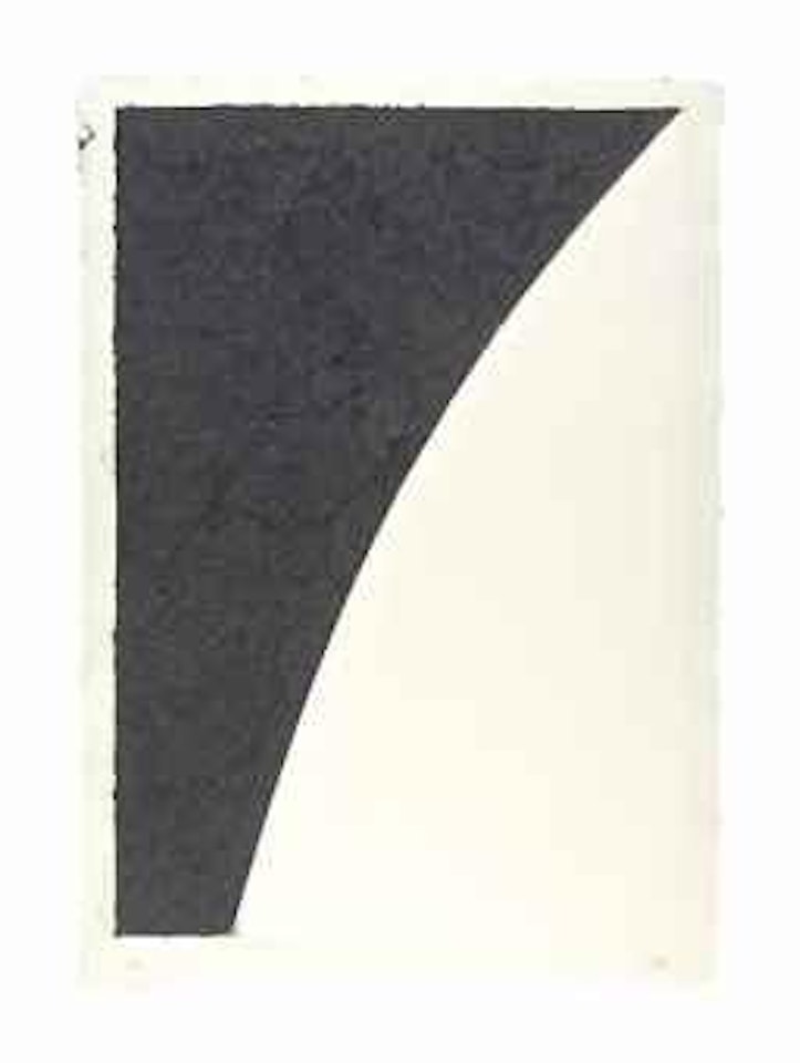 Colored Paper Image I (White Curve with Black I) by Ellsworth Kelly