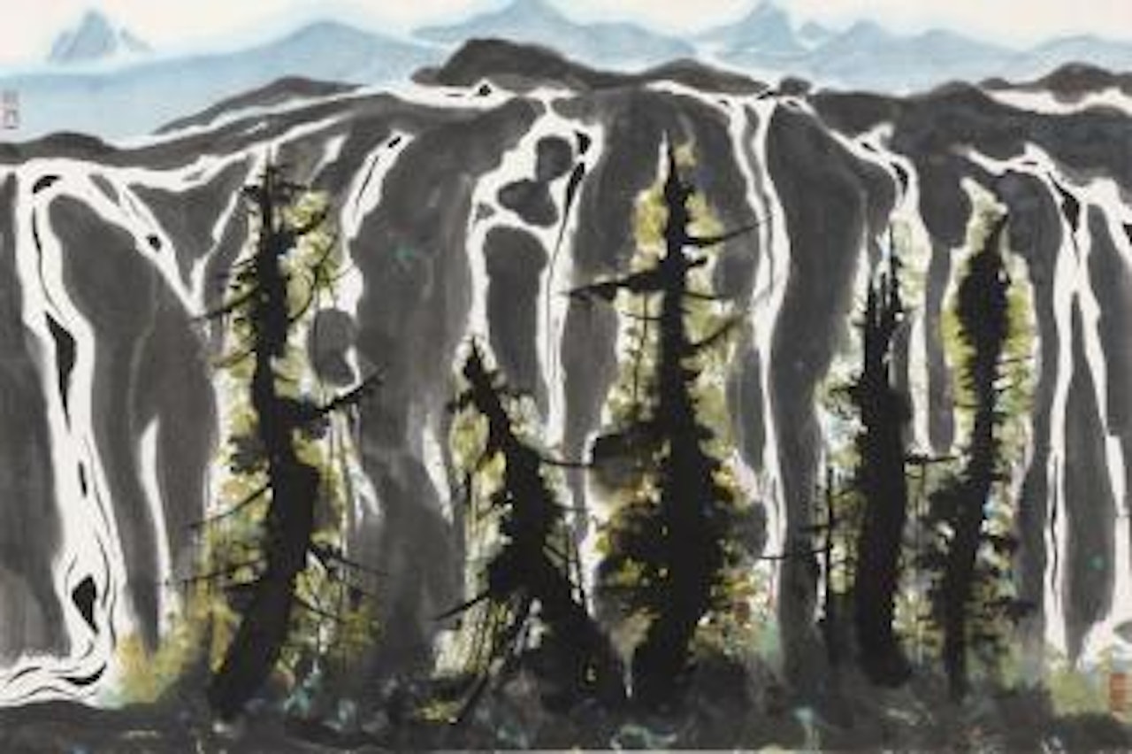 Waterfall by Wu Guanzhong