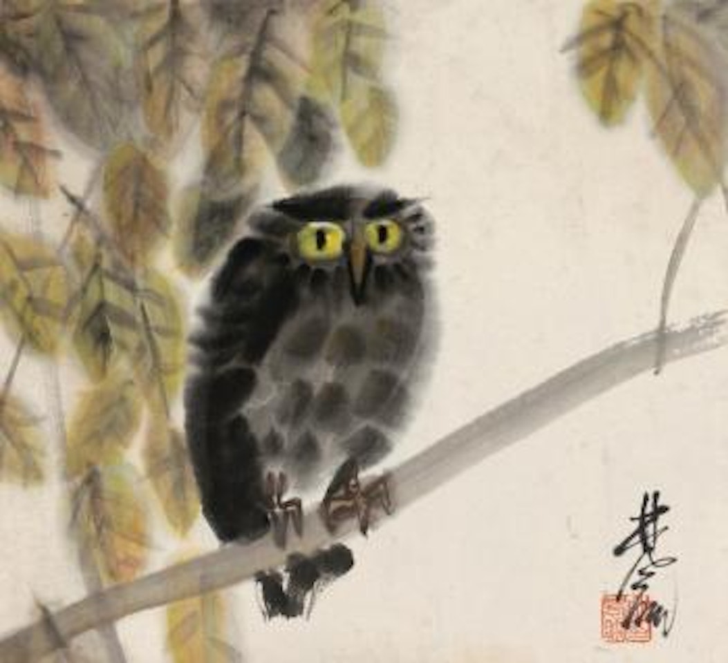 Owl by Lin Fengmian