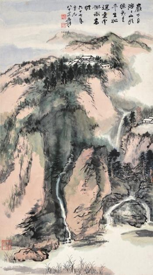 Dwelling in the mountain by Zhang Daqian