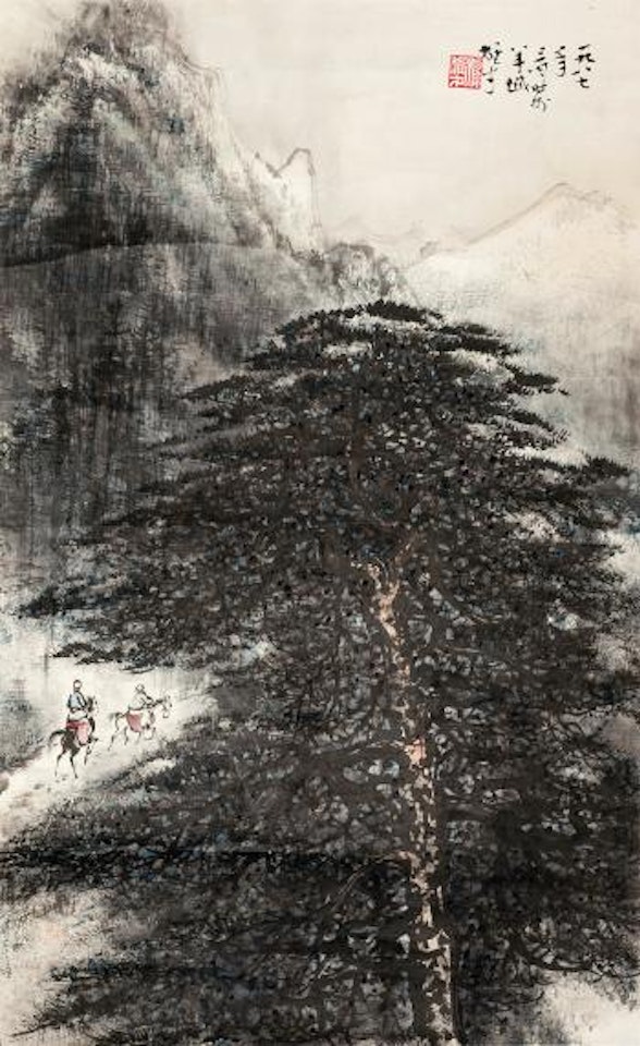 Hunting in the mountain by Li Xiongcai