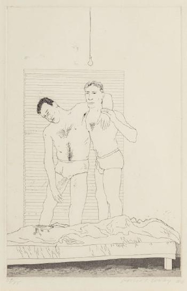 One Night (from Illustrations for Fourteen Poems from C.P. Cavafy) by David Hockney