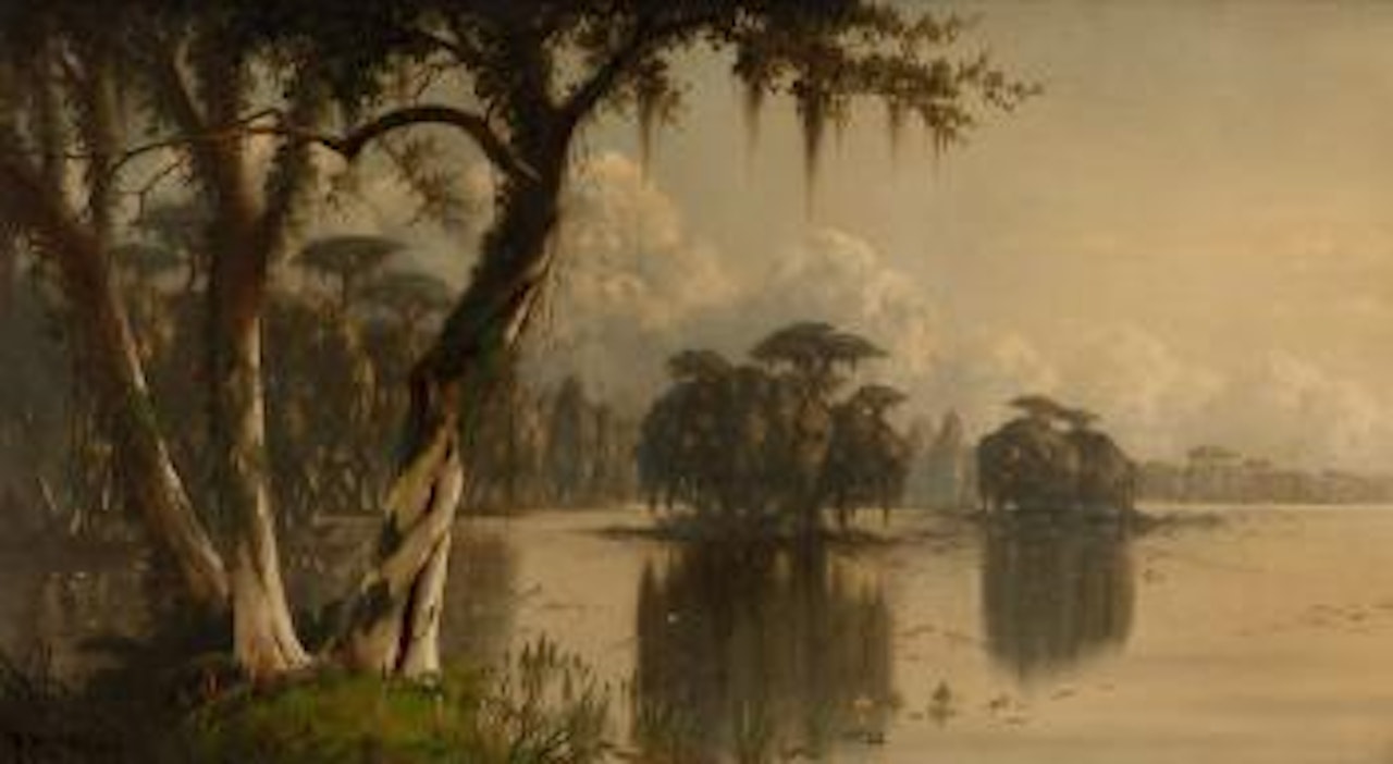Achafalaya River scene by Joseph R. Meeker