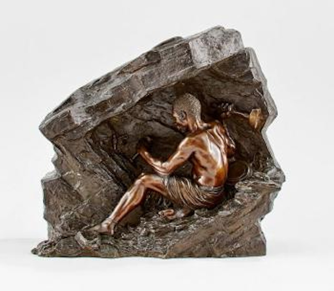 Miner with Hand Drill by Anton van Wouw
