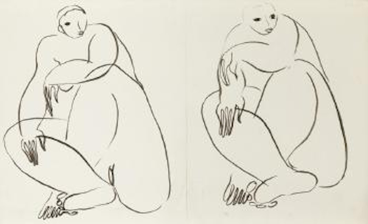 Deux femmes assises by Sanyu
