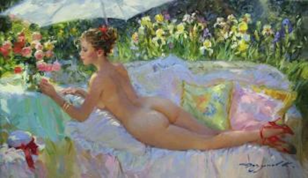 Le bouquet de roses by Constantin Razoumov