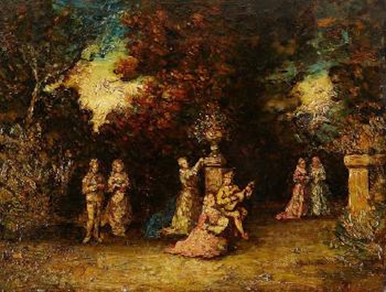 Scène musicale by Adolphe Monticelli
