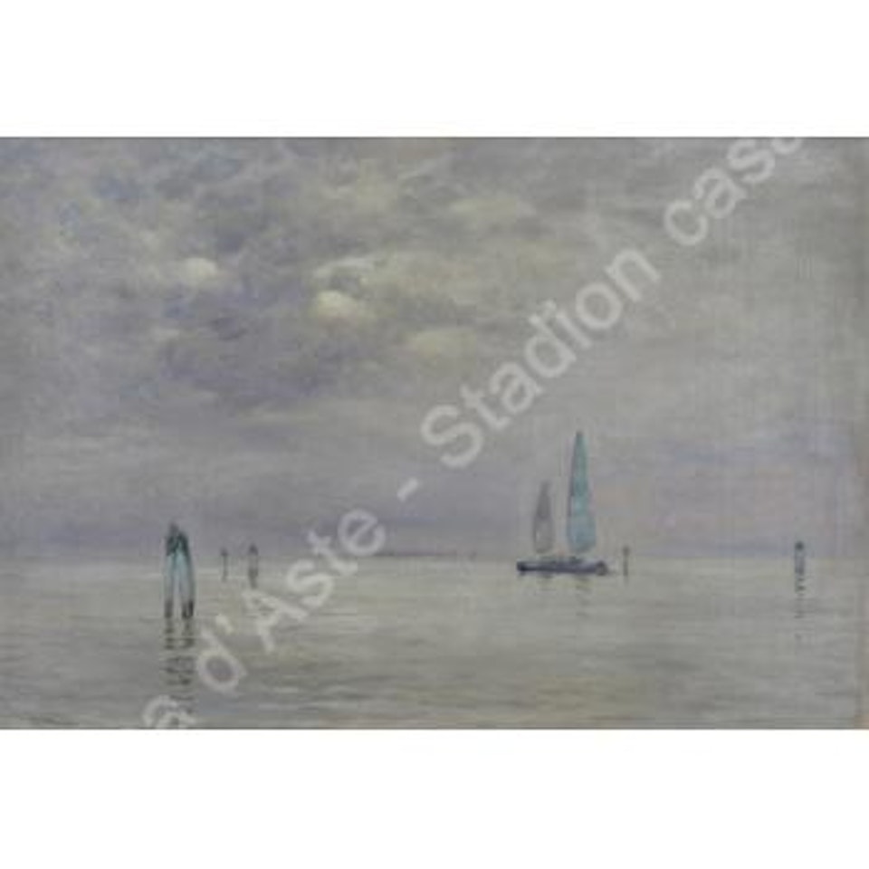 Temporale in laguna by Ugo Flumiani