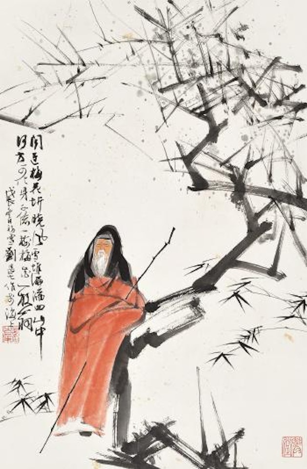 Scholar under the tree by Liu Danzhai