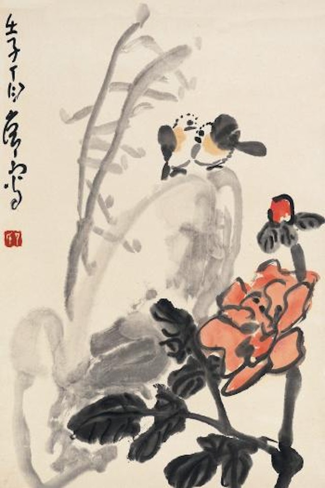 Birds and flowers by Ding Yanyong
