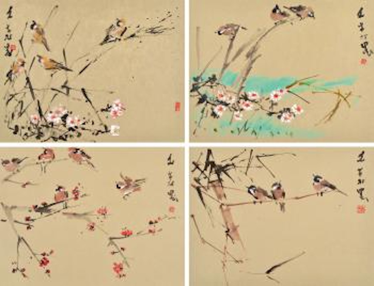 Sparrows by Chen Wen Hsi