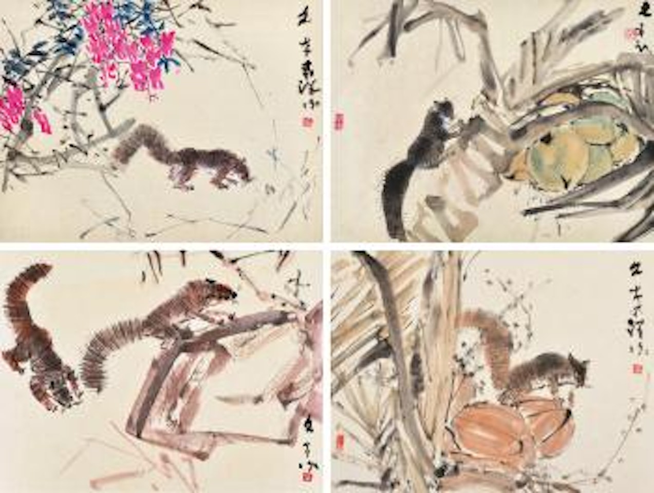 Squirrels by Chen Wen Hsi
