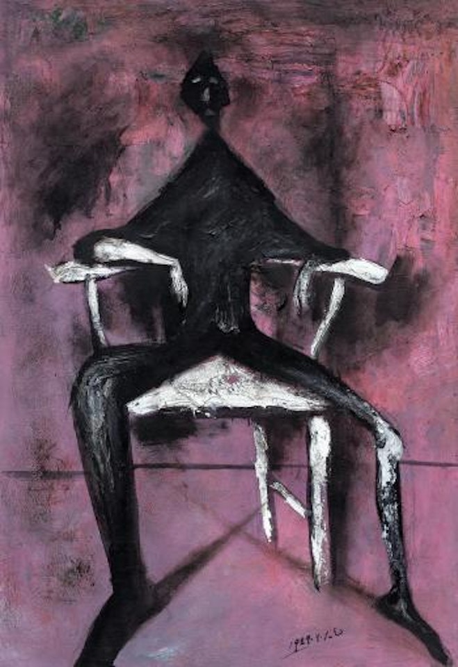 Man seated in an armchair by Mao Xuhui