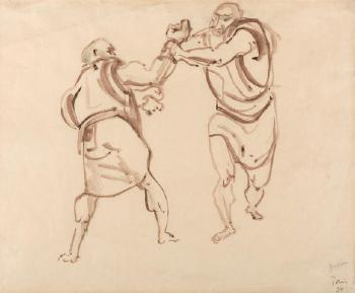 Untitled (Japanese Wrestlers), 1934 by Mark Tobey