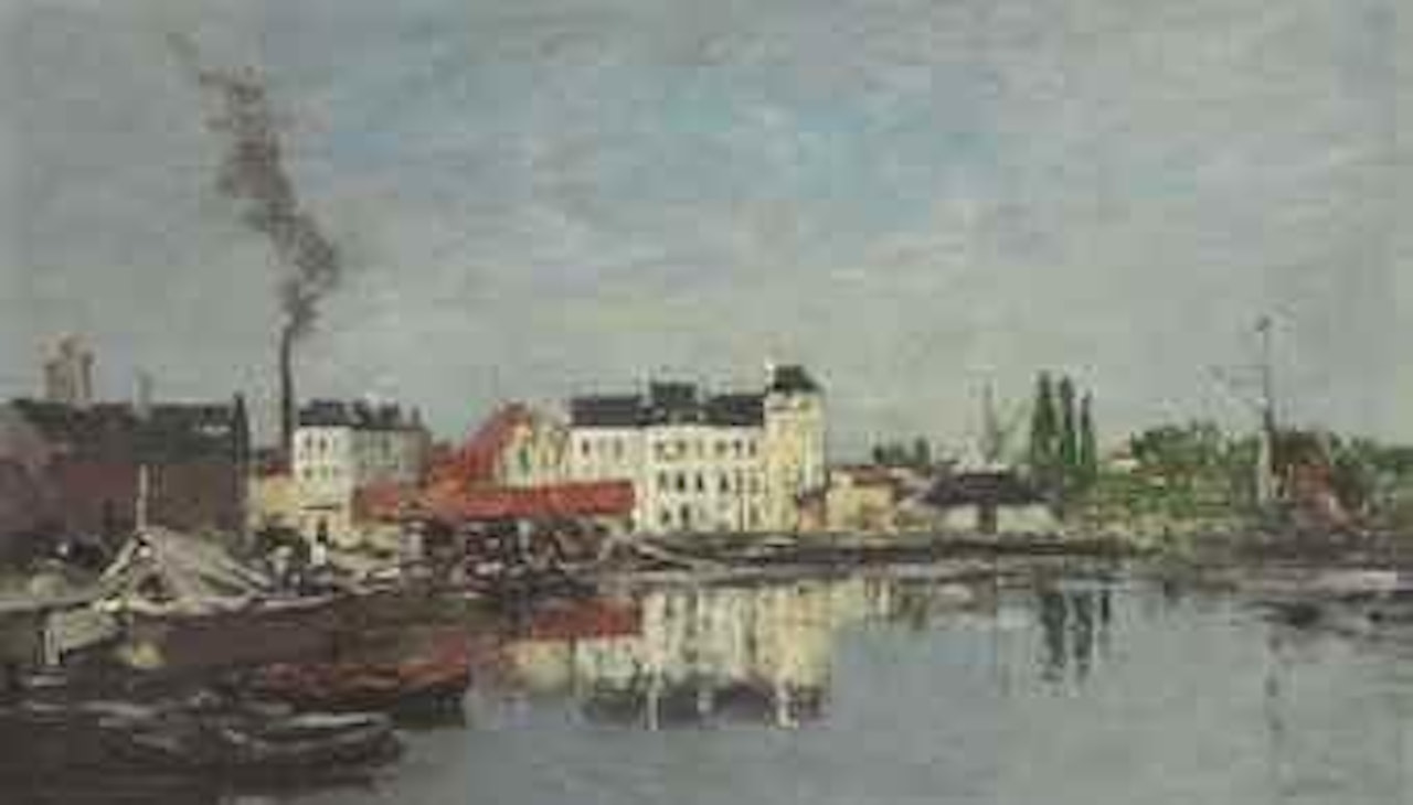 Bruxelles, Le bassin du commerce by Eugène Boudin