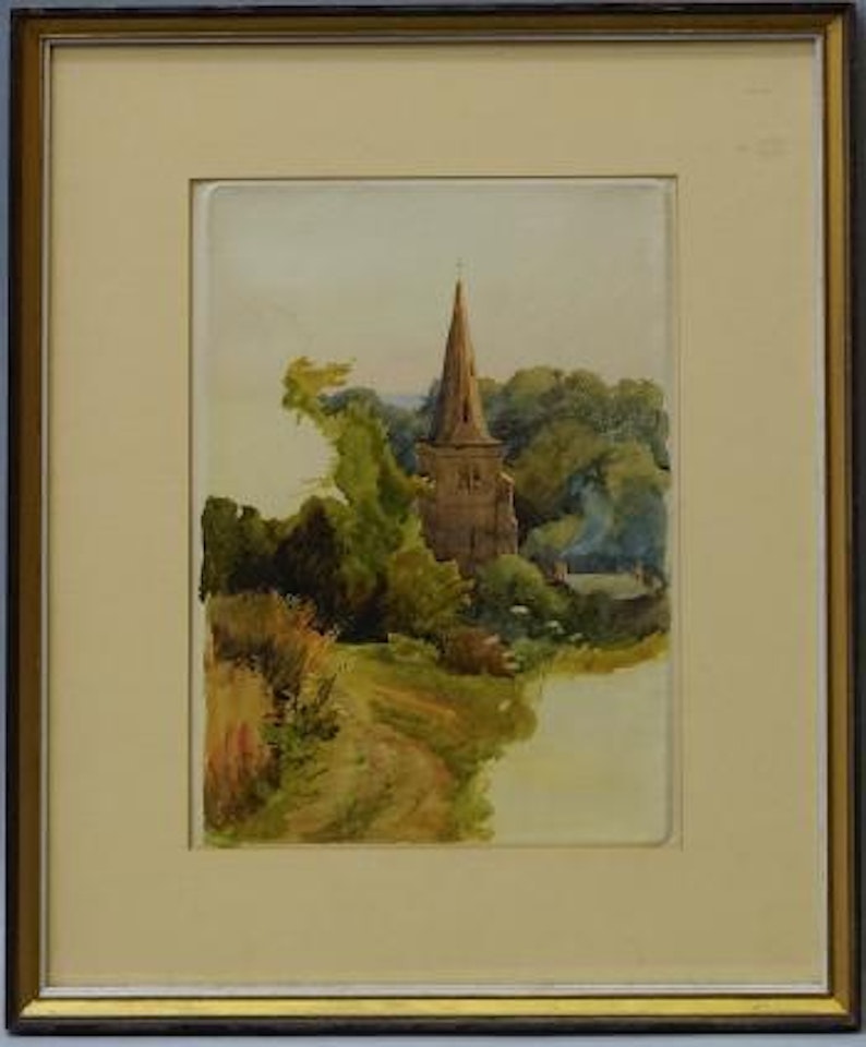 Church and country dwelling by William Russell Flint