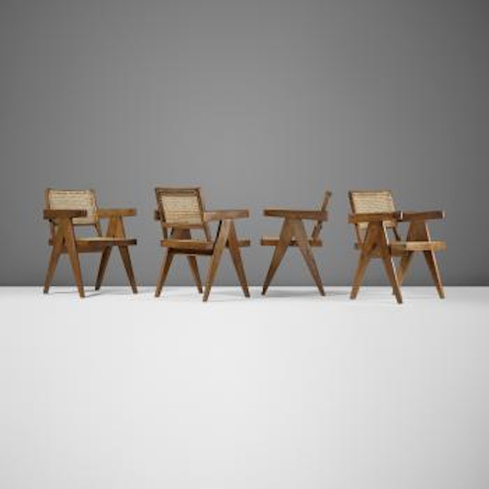 Office armchairs from Chandigarh by Pierre Jeanneret