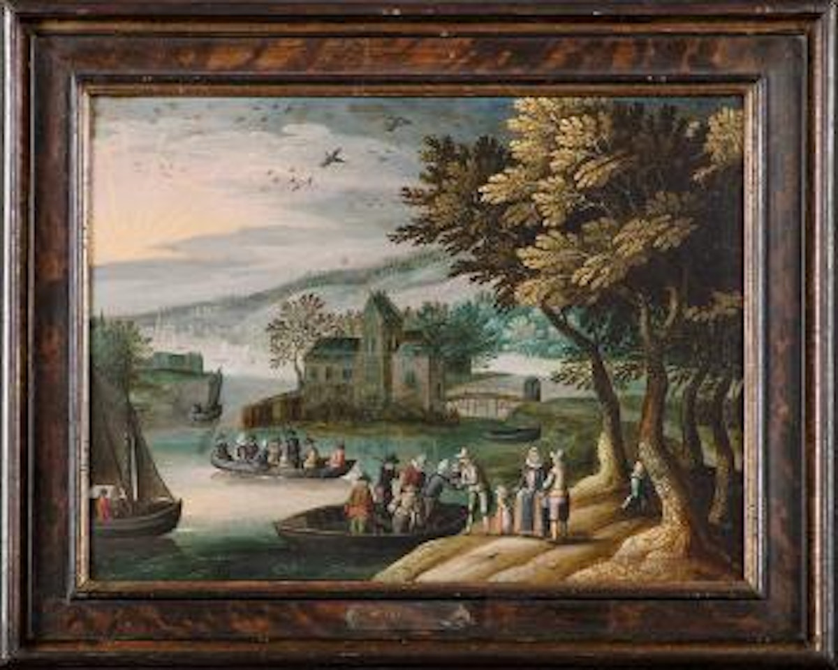 Paysage lacustre animé by Paul Bril