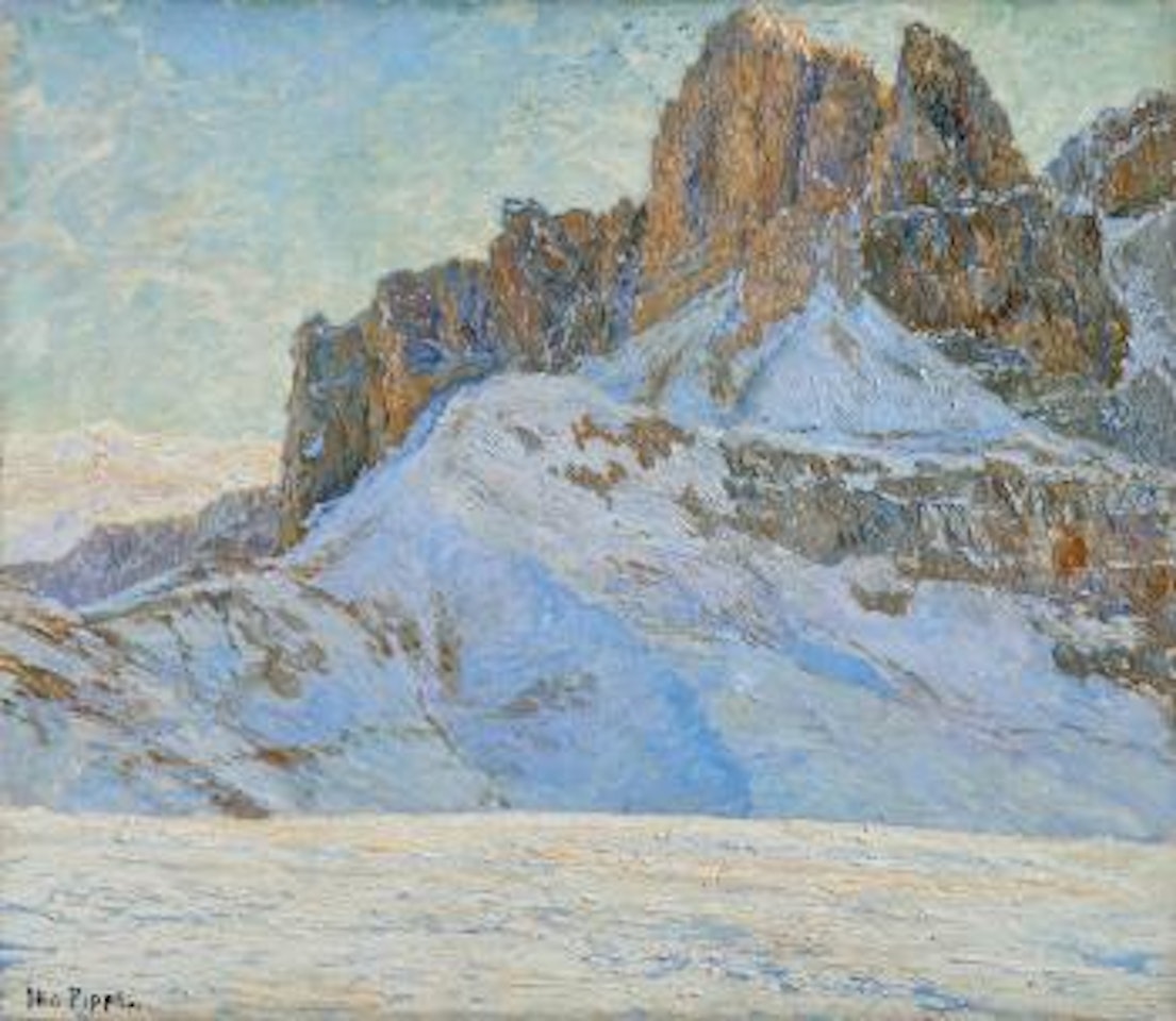 Clear winter's day in the Dolomite Alps by Otto Pippel