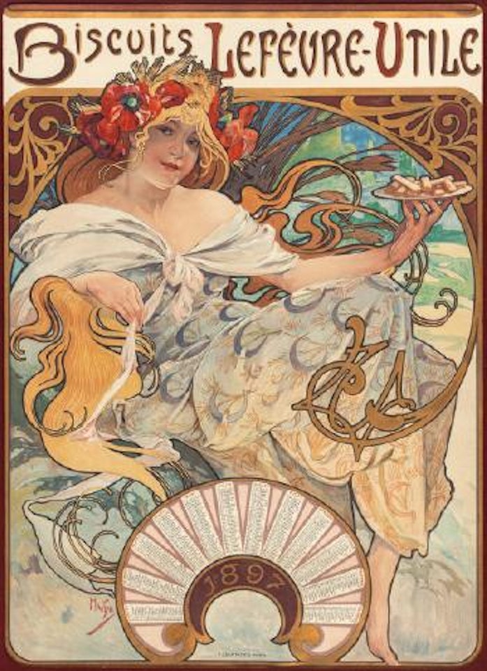 Biscuits Lefevre-Utile by Alphonse Mucha