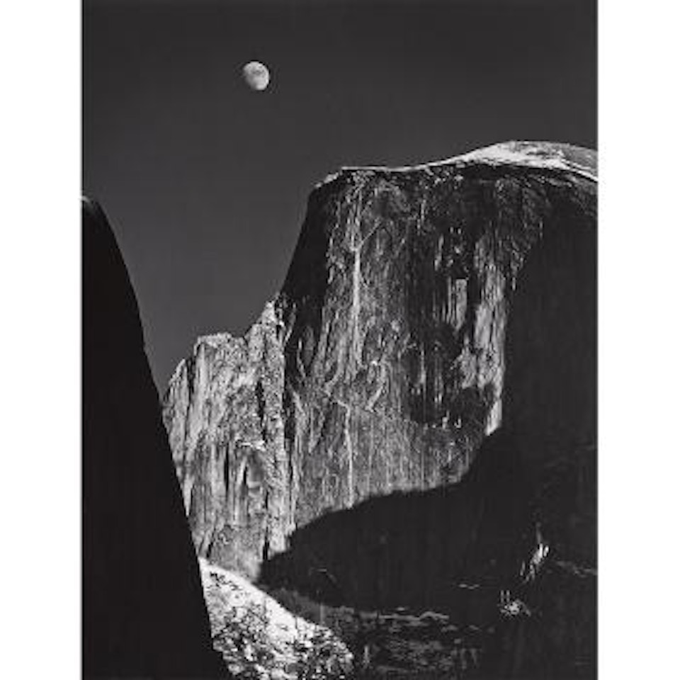 Moon and Half Dome, Yosemite National Park, California by Ansel Adams