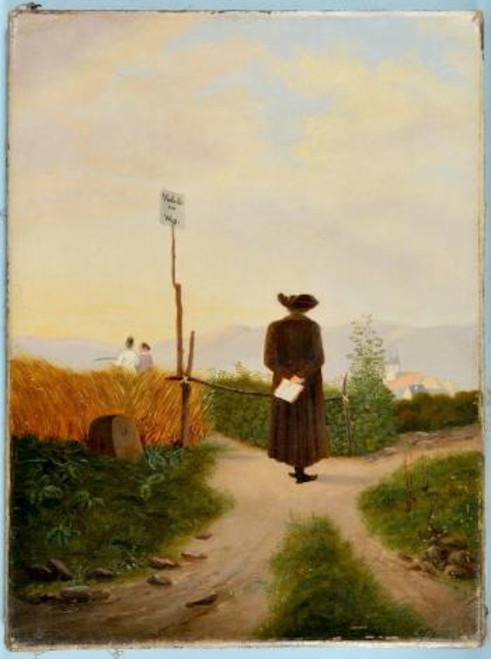 Der verbotene Weg by Carl Spitzweg