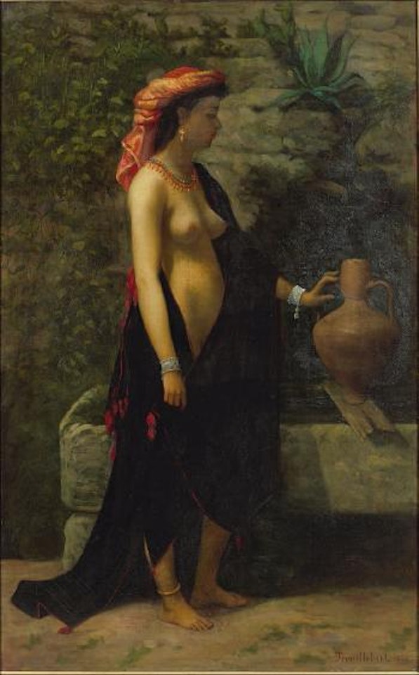Rebecca à la fontaine by Paul Désiré Trouillebert