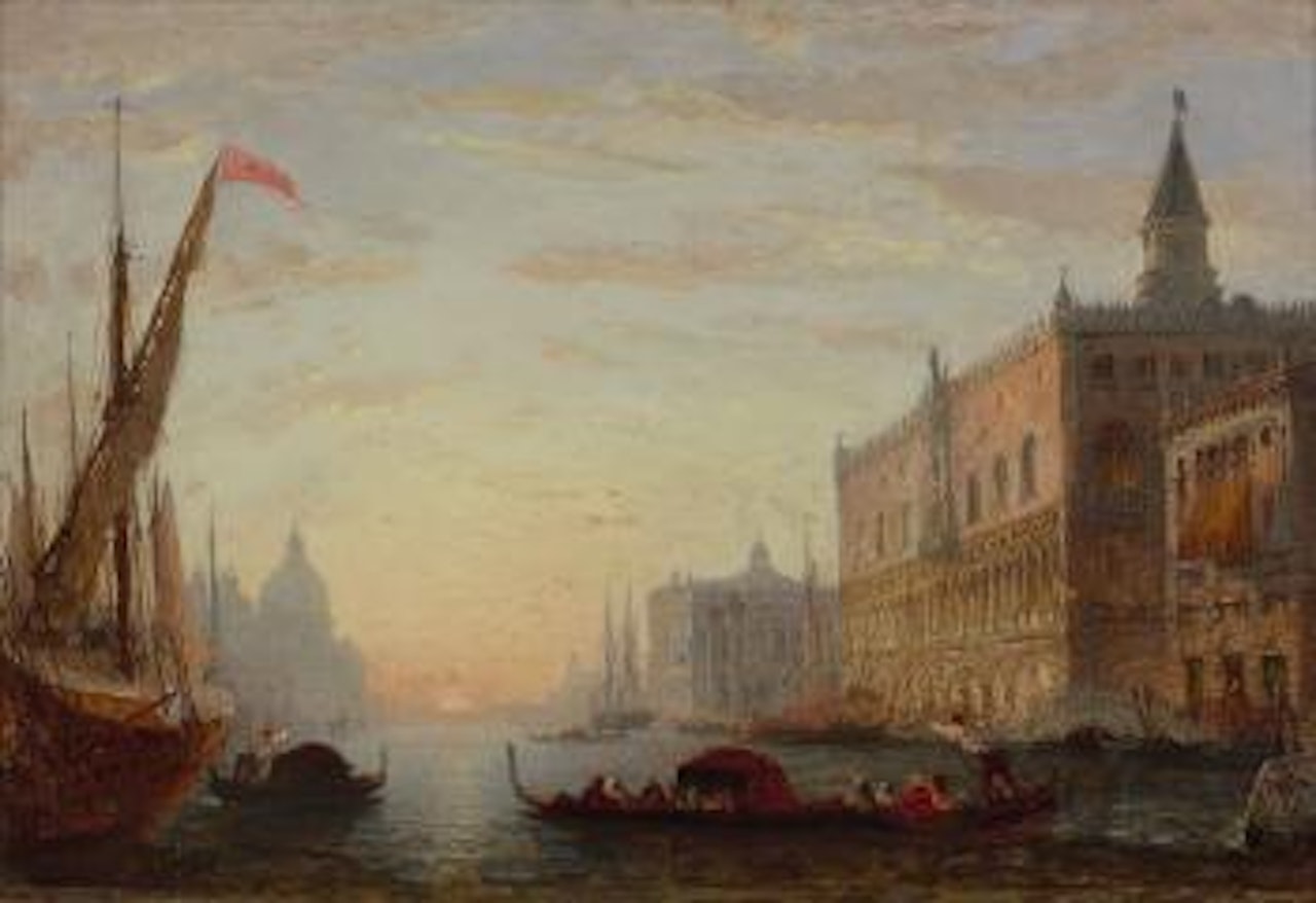 Le bassin de Saint Marc au couchant, Venise by Félix Ziem