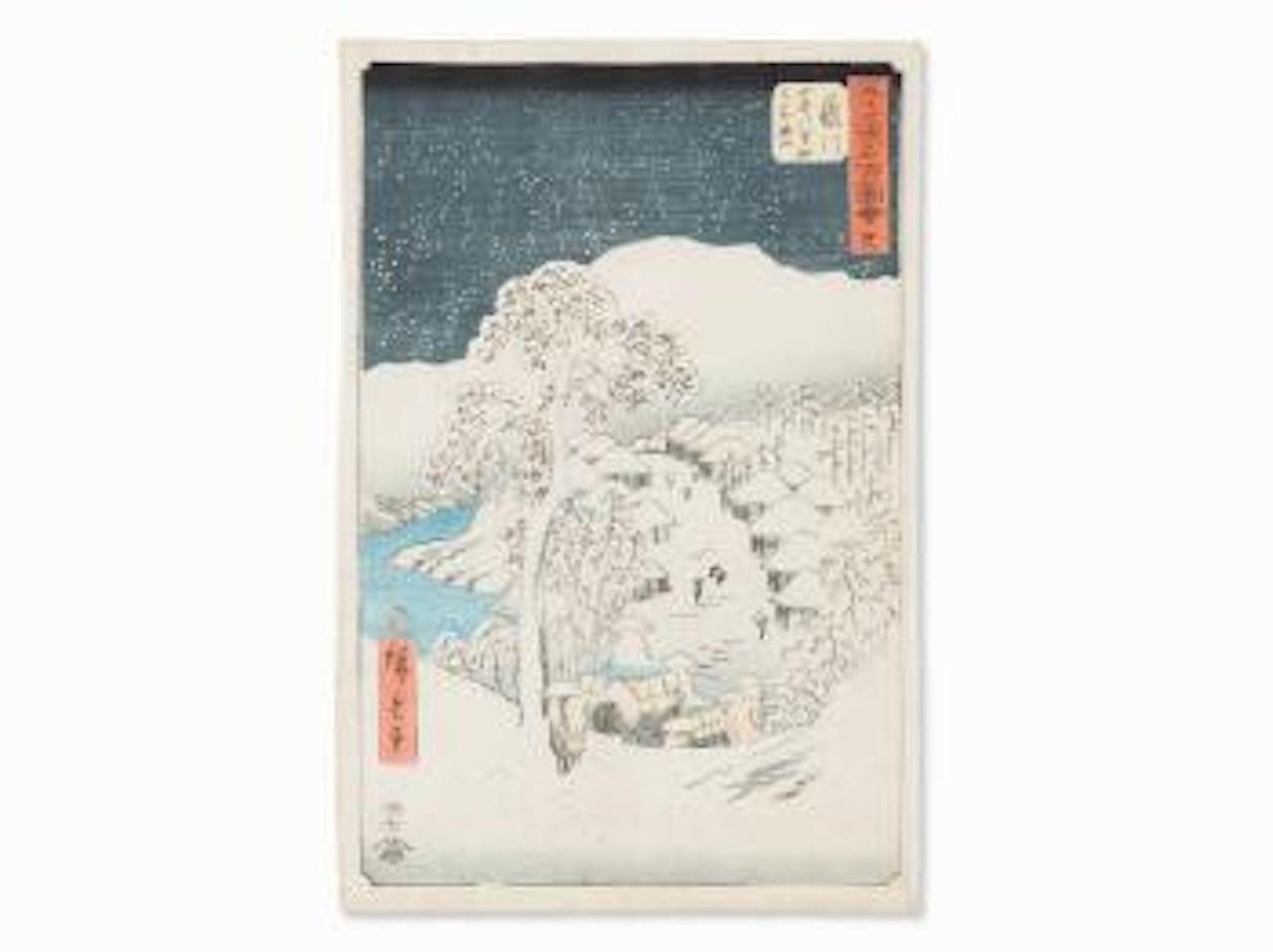 Snow at Yamanaka Village by Utagawa Hiroshige