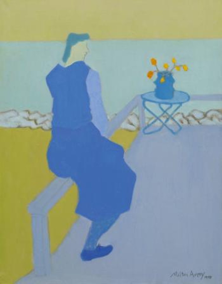 Blue Figure - Blue Sea by Milton Avery