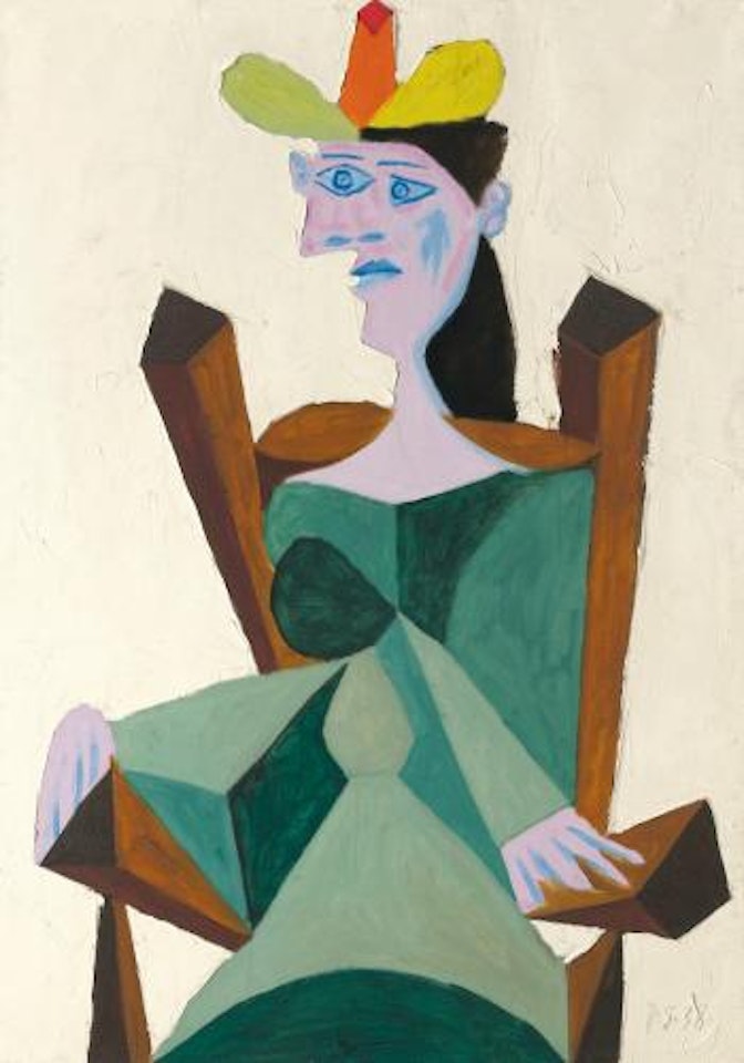 Femme Assise Sur Une Chaise by Pablo Picasso