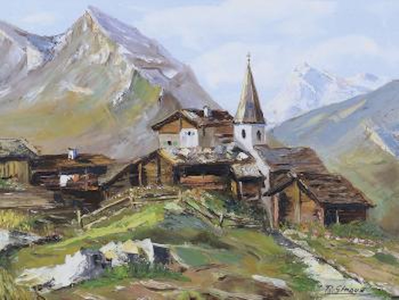 Paesaggio della Valle d'Aosta by Italian School
