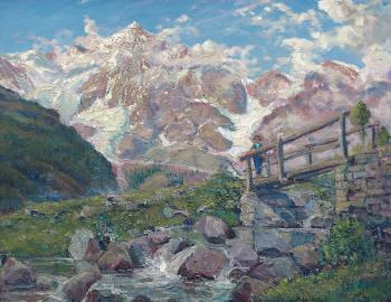 Scorcio montano by Italian School